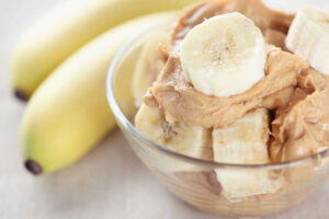 Banana ice cream with carob