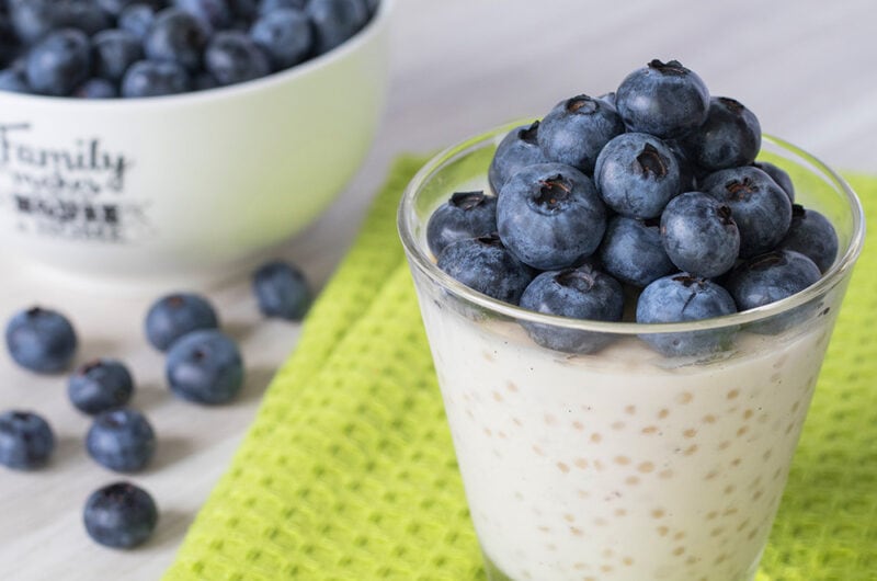 Tapioca blueberry pudding